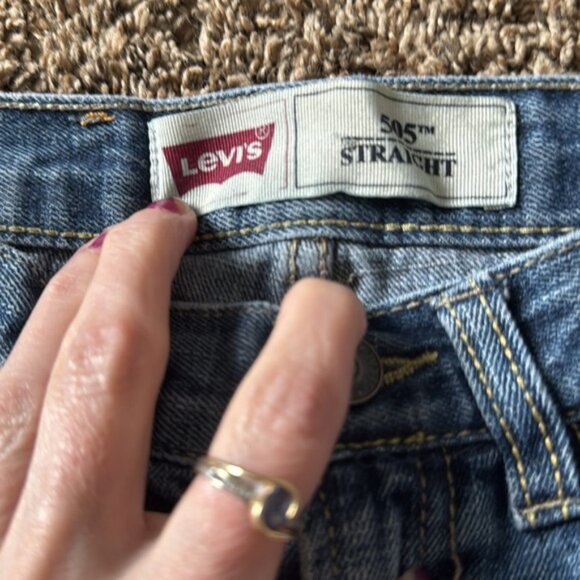 Levi's 505 7 Reg Light Wash Straight Leg Boys Jeans - Picture 3 of 7